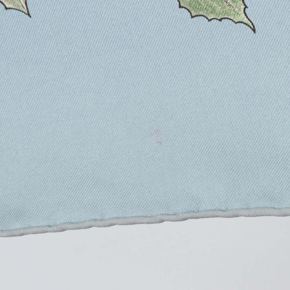 HERMES Blue Silk Scarf - Picture 4 of 5